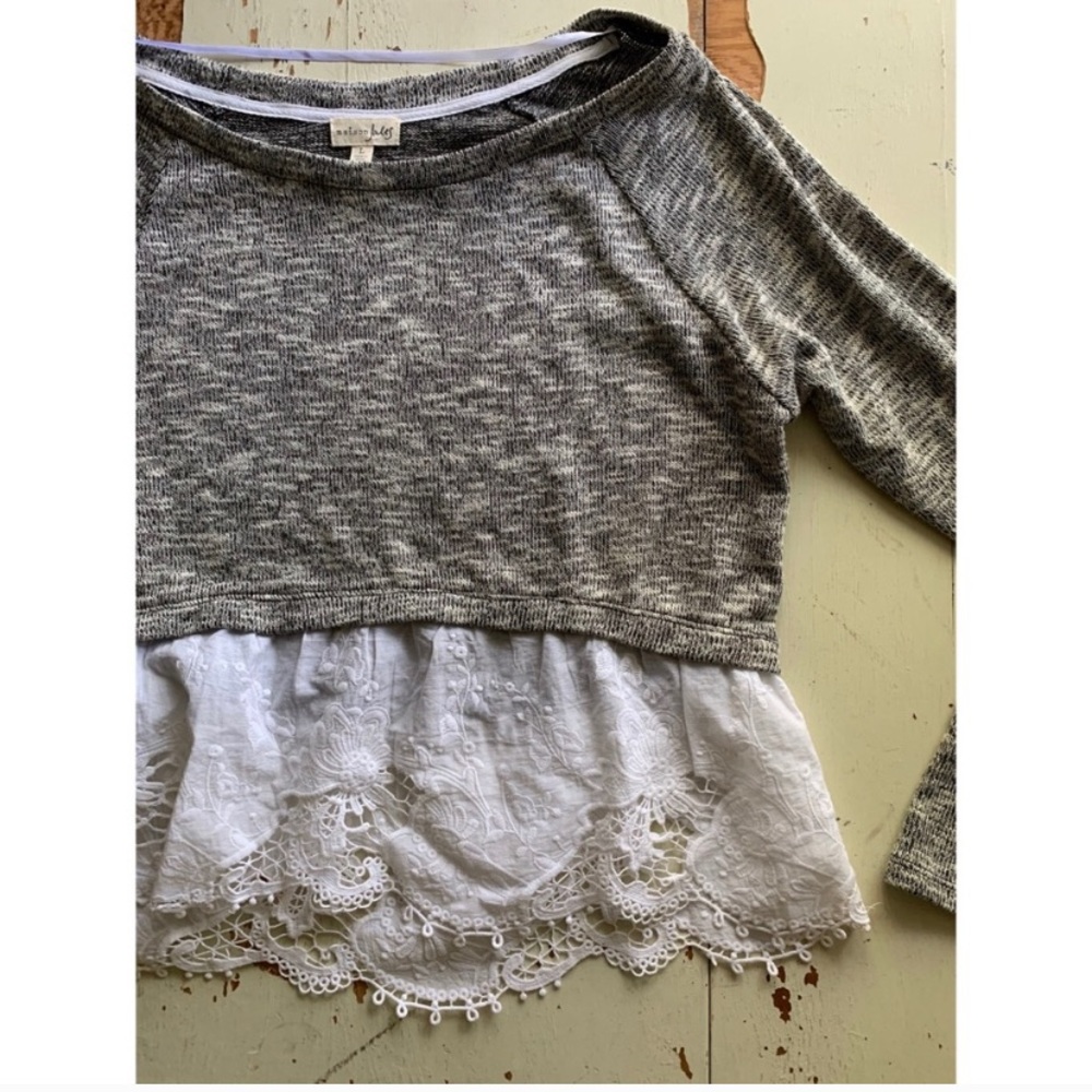 Maison Jules : knit & lace hem top